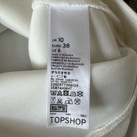 Topshop White Midi Bodycon Dress - Picture 7 of 8